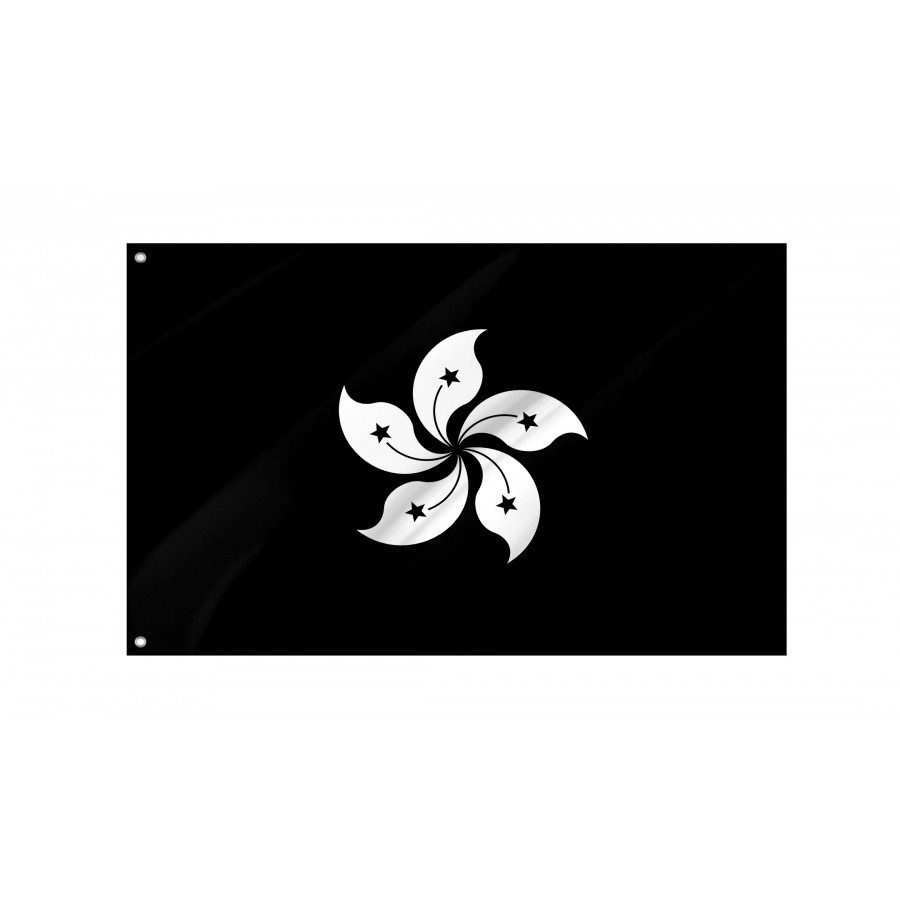 Flag of Black Bauhinia, Patriotic Flags, Unique Design Print, Flags for Indoor & Outdoor Use