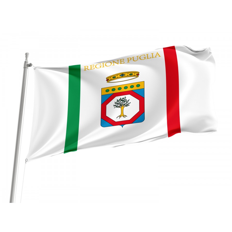 Apulia Flag, Unique Design Print - High Quality Apulia for Indoor and Outdoor Use