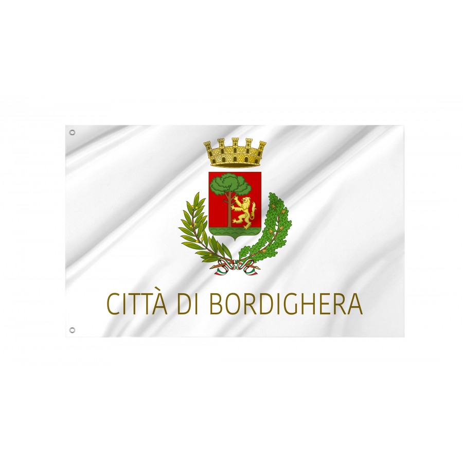 Bordighera Flag, Unique Design Print - High Quality Liguria for Indoor and Outdoor Use