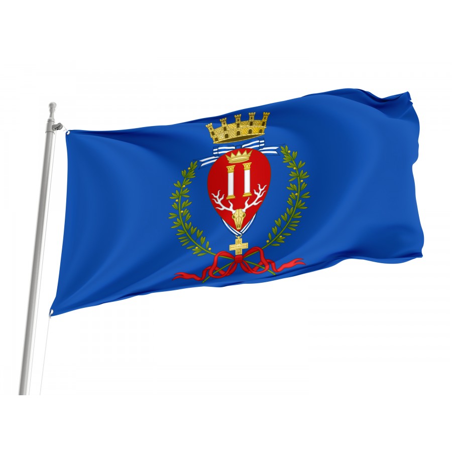Brindisi Flag, Unique Design Print - High Quality Apulia for Indoor and Outdoor Use