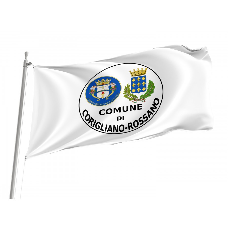 Corigliano-Rossano Flag, Unique Design Print - High Quality Calabria for Indoor and Outdoor Use
