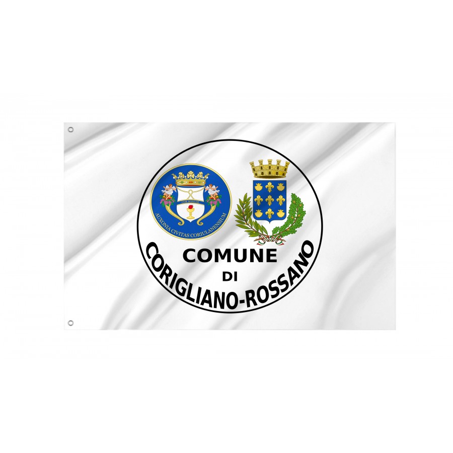 Corigliano-Rossano Flag, Unique Design Print - High Quality Calabria for Indoor and Outdoor Use