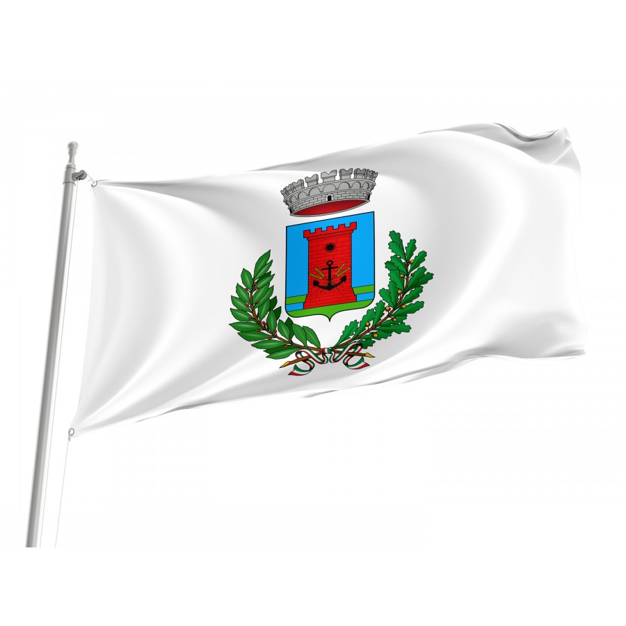 Fiumicino Flag, Unique Design Print - High Quality Lazio for Indoor and Outdoor Use