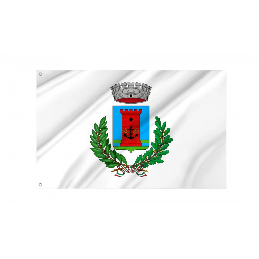 Fiumicino Flag, Unique Design Print - High Quality Lazio for Indoor and Outdoor Use