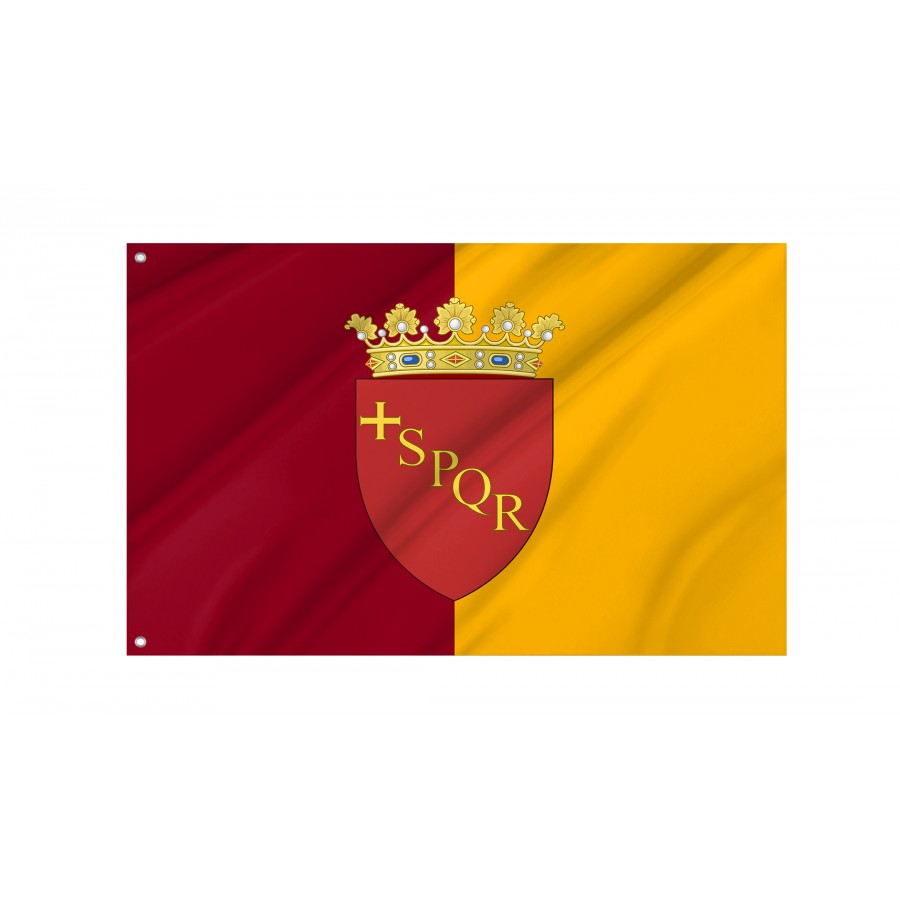 Rome City Flag, Unique Design Print - High Quality Lazio for Indoor and Outdoor Use