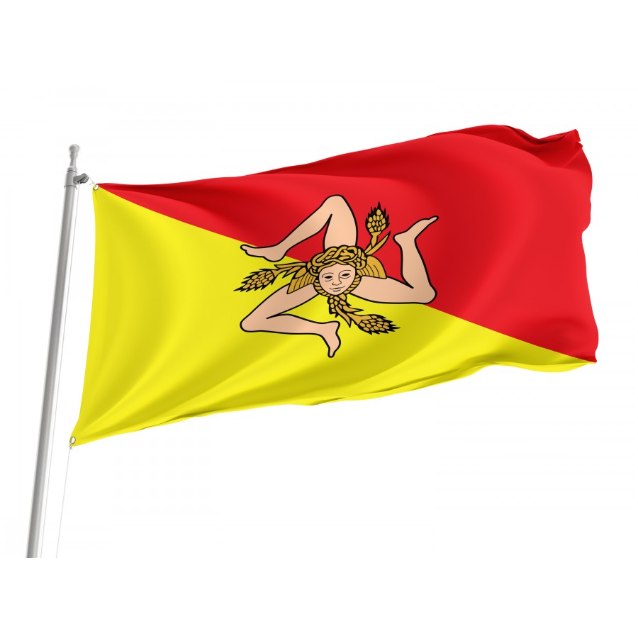 Flag Of Sicilian Region, Patriotic Flags, Unique Design Print, Flags For Indoor & Outdoor Use - High Quality Italy for Indoor and Outdoor Use