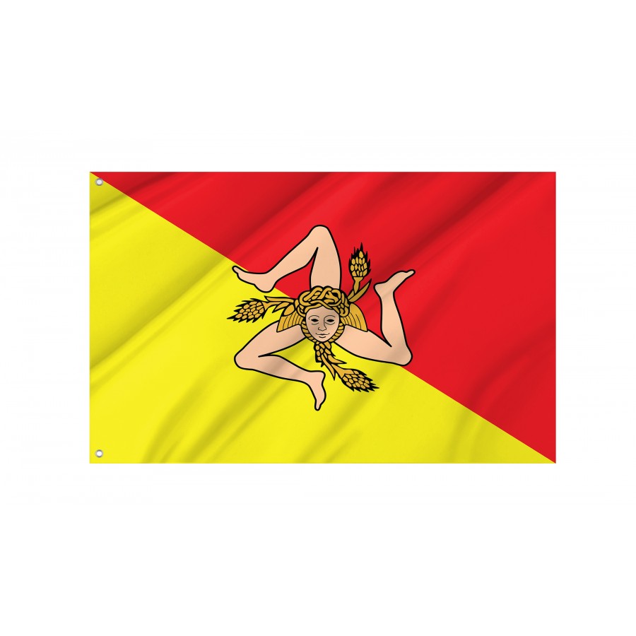 Flag Of Sicilian Region, Patriotic Flags, Unique Design Print, Flags For Indoor & Outdoor Use - High Quality Italy for Indoor and Outdoor Use