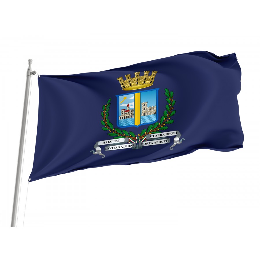 Pescara Flag, Unique Design Print - High Quality Abruzzo for Indoor and Outdoor Use