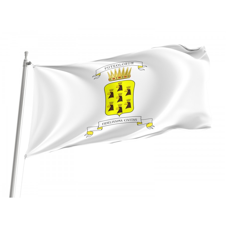 Pozzuoli Flag, Unique Design Print - High Quality Campania for Indoor and Outdoor Use