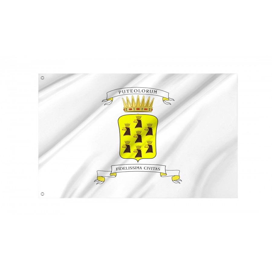 Pozzuoli Flag, Unique Design Print - High Quality Campania for Indoor and Outdoor Use