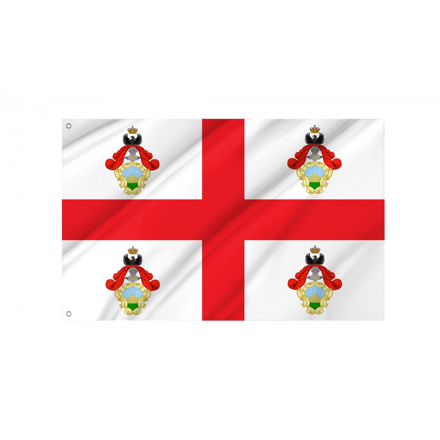 Sassello Flag, Unique Design Print - High Quality Liguria for Indoor and Outdoor Use