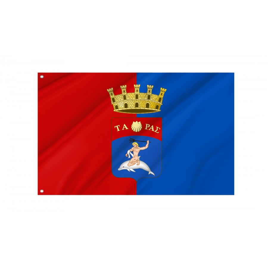 Taranto Flag, Unique Design Print - High Quality Apulia for Indoor and Outdoor Use