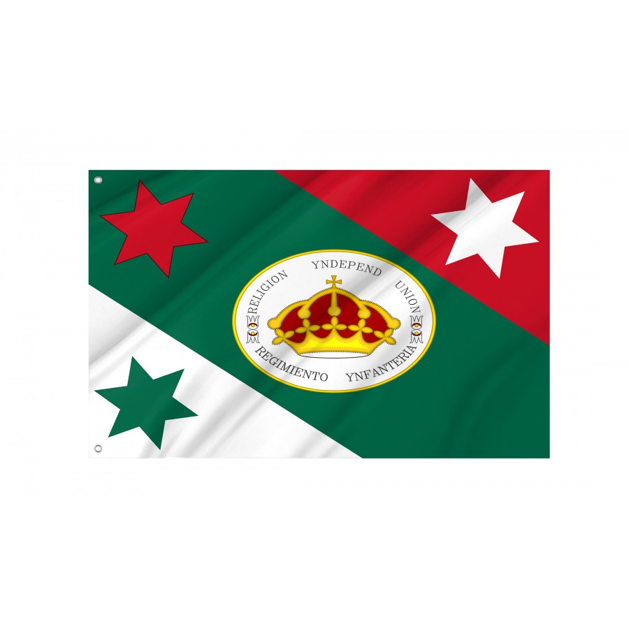 Flag of Trigarante MNH, Patriotic Flags, Unique Design Print, Flags for Indoor & Outdoor Use