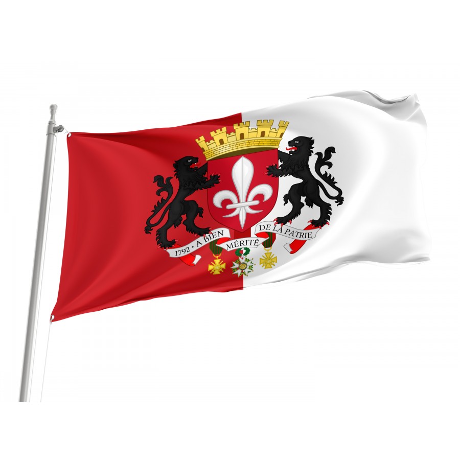 Flag of Lille Coat of Arms, Patriotic Flags, Unique Design Print, Flags for Indoor & Outdoor Use