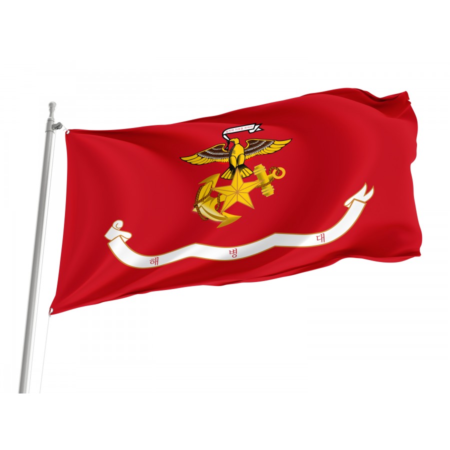 Flag of Republic of Korea Marine Corps, Patriotic Flags, Unique Design Print, Flags for Indoor & Outdoor Use