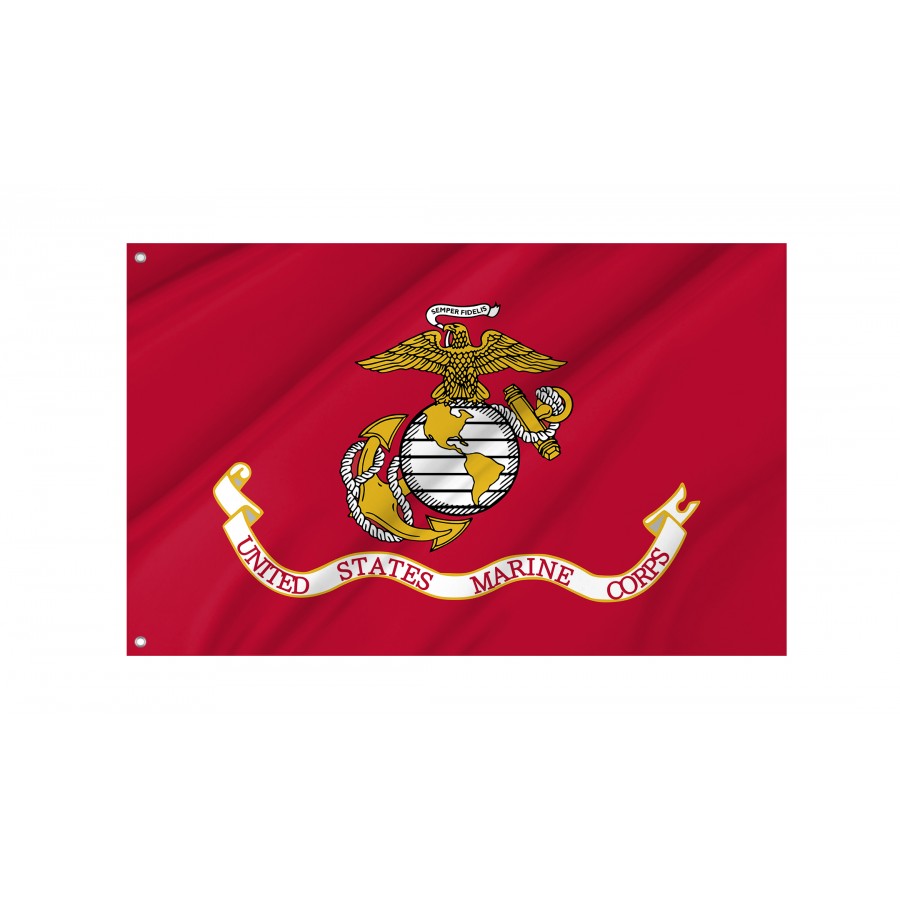 United States Marine Corps Flag, Patriotic Flags, Unique Design Print, Flags For Indoor & Outdoor Use - High Quality United States for Indoor and Outdoor Use
