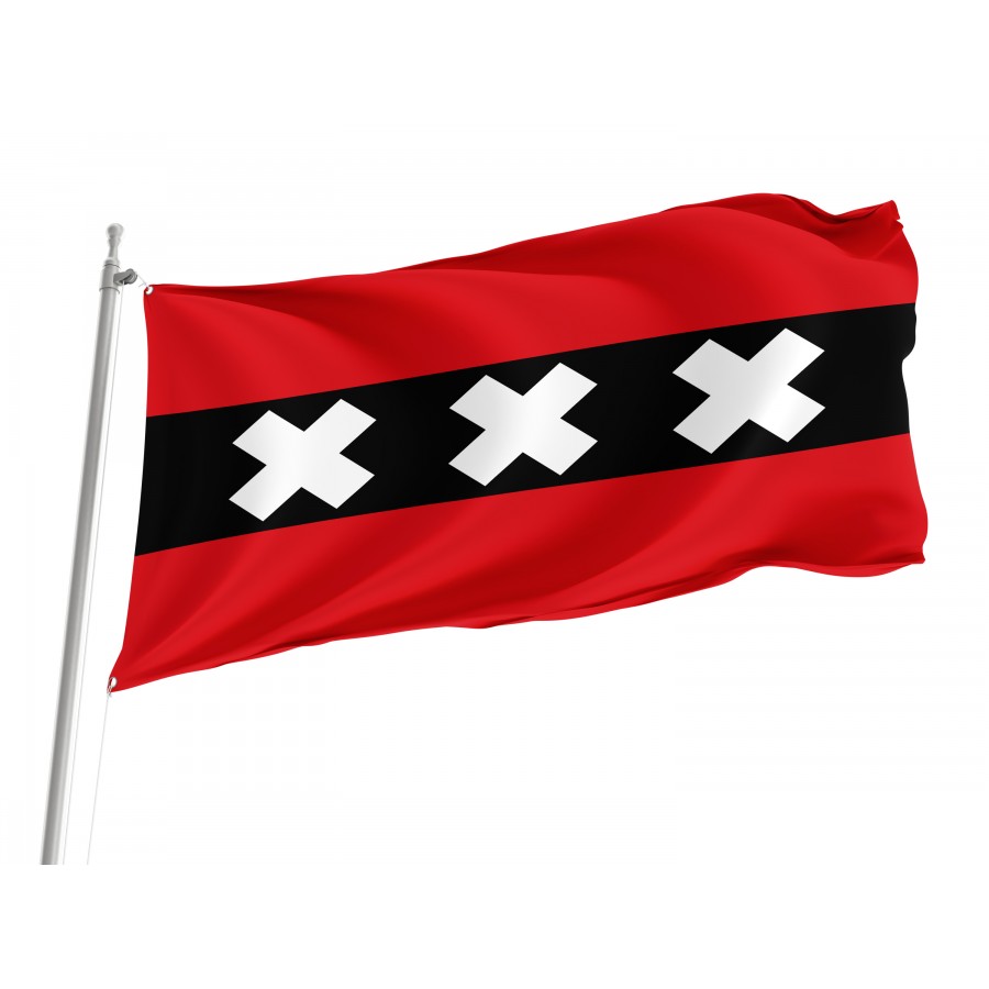 Flag of Amsterdam, Patriotic Flags, Unique Design Print, Flags for Indoor & Outdoor Use