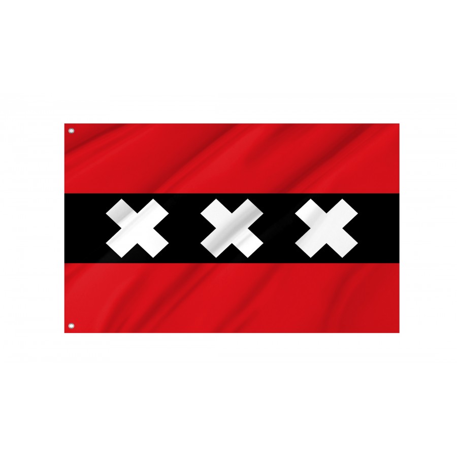 Flag of Amsterdam, Patriotic Flags, Unique Design Print, Flags for Indoor & Outdoor Use