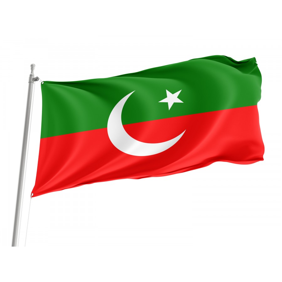 Flag of Pakistan Tehreek-e-Insaf, Patriotic Flags, Unique Design Print, Flags for Indoor & Outdoor Use