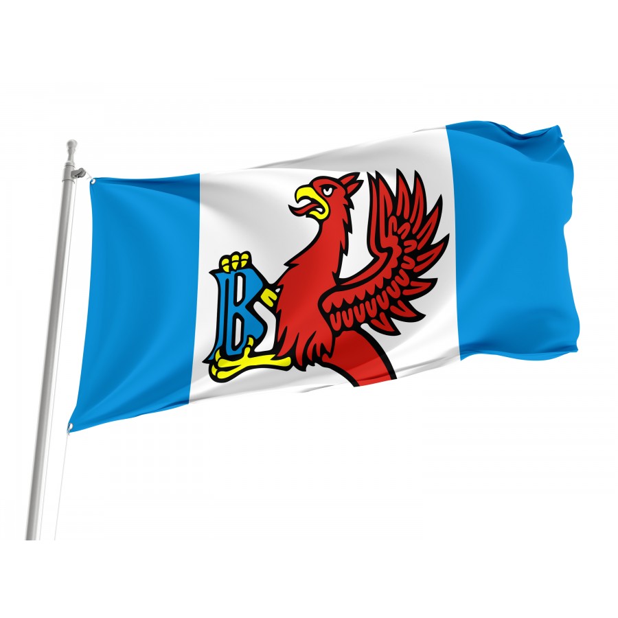 Flag Of Brusy, Patriotic Flags, Unique Design Print, Flags For Indoor & Outdoor Use - High Quality Poland for Indoor and Outdoor Use