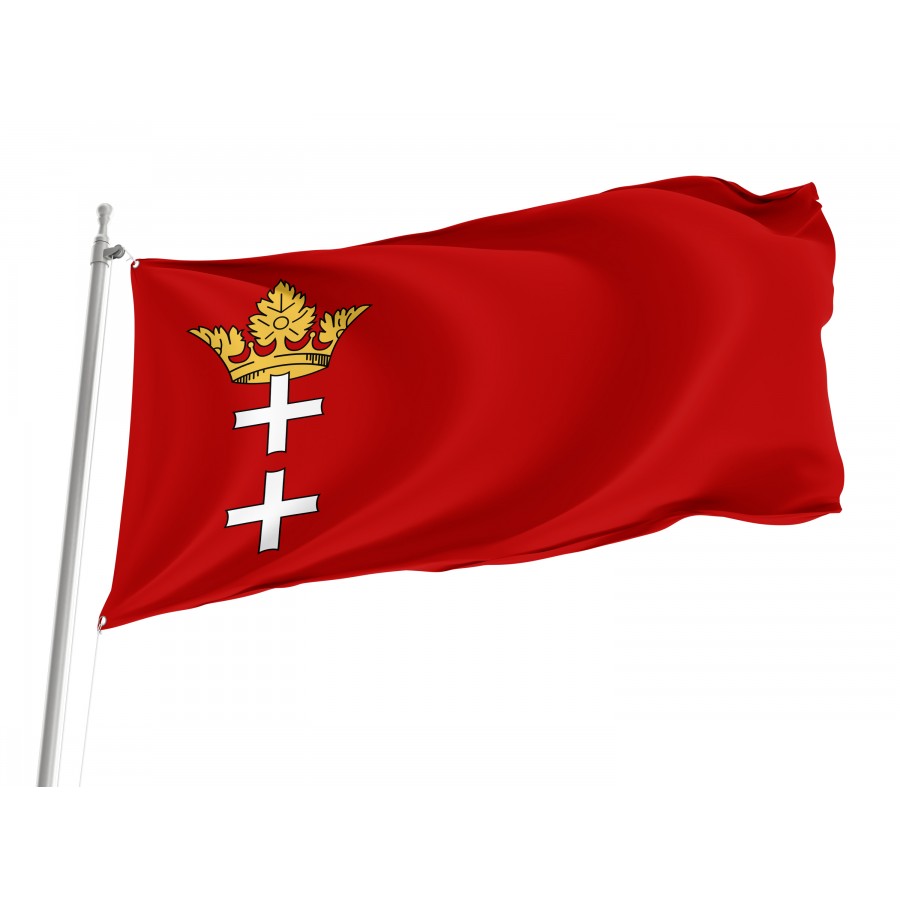 Flag Free City Of Danzig, Patriotic Flags, Unique Design Print, Flags For Indoor & Outdoor Use - High Quality Poland for Indoor and Outdoor Use
