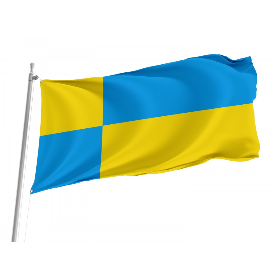 Flag Of Kutno, Patriotic Flags, Unique Design Print, Flags For Indoor & Outdoor Use - High Quality Poland for Indoor and Outdoor Use