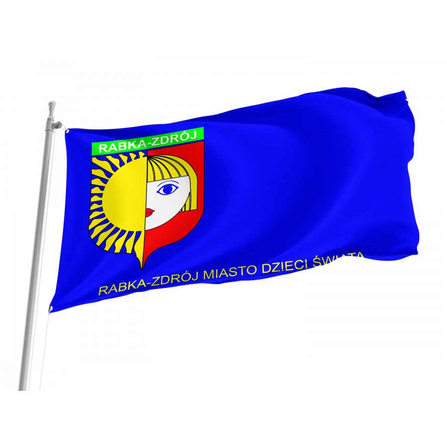 Flag Of Rabka-Zdroj, Patriotic Flags, Unique Design Print, Flags For Indoor & Outdoor Use - High Quality Poland for Indoor and Outdoor Use