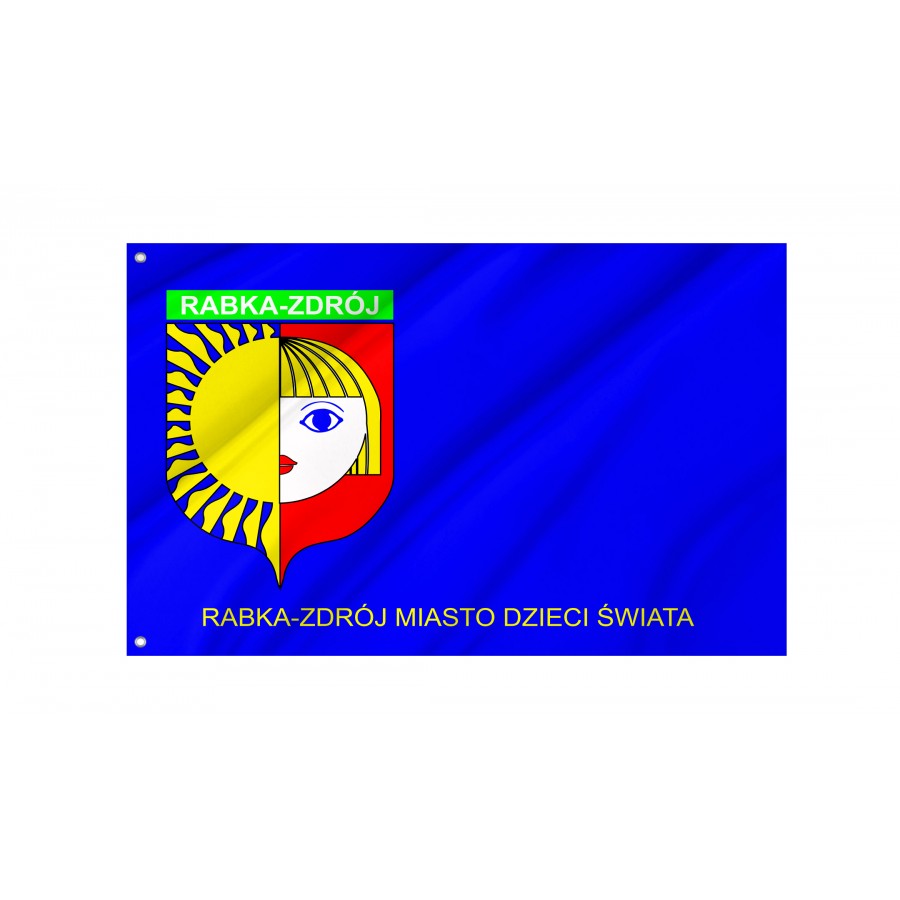 Flag Of Rabka-Zdroj, Patriotic Flags, Unique Design Print, Flags For Indoor & Outdoor Use - High Quality Poland for Indoor and Outdoor Use