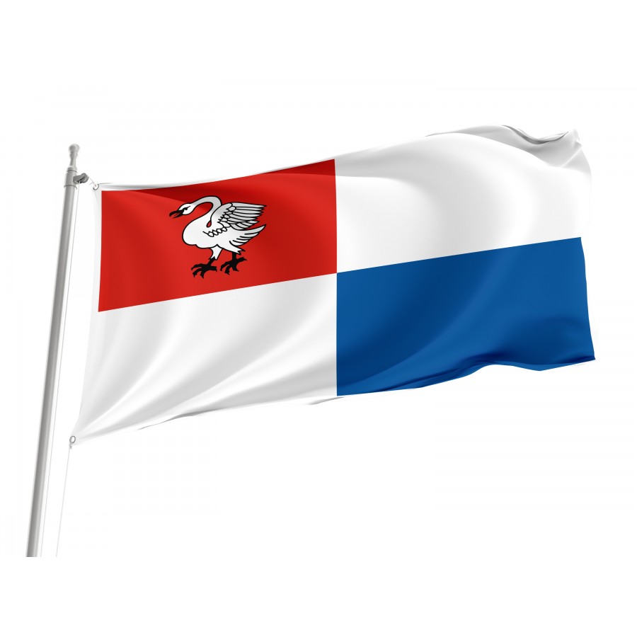 Flag Of Zbaszyn, Patriotic Flags, Unique Design Print, Flags For Indoor & Outdoor Use - High Quality Poland for Indoor and Outdoor Use