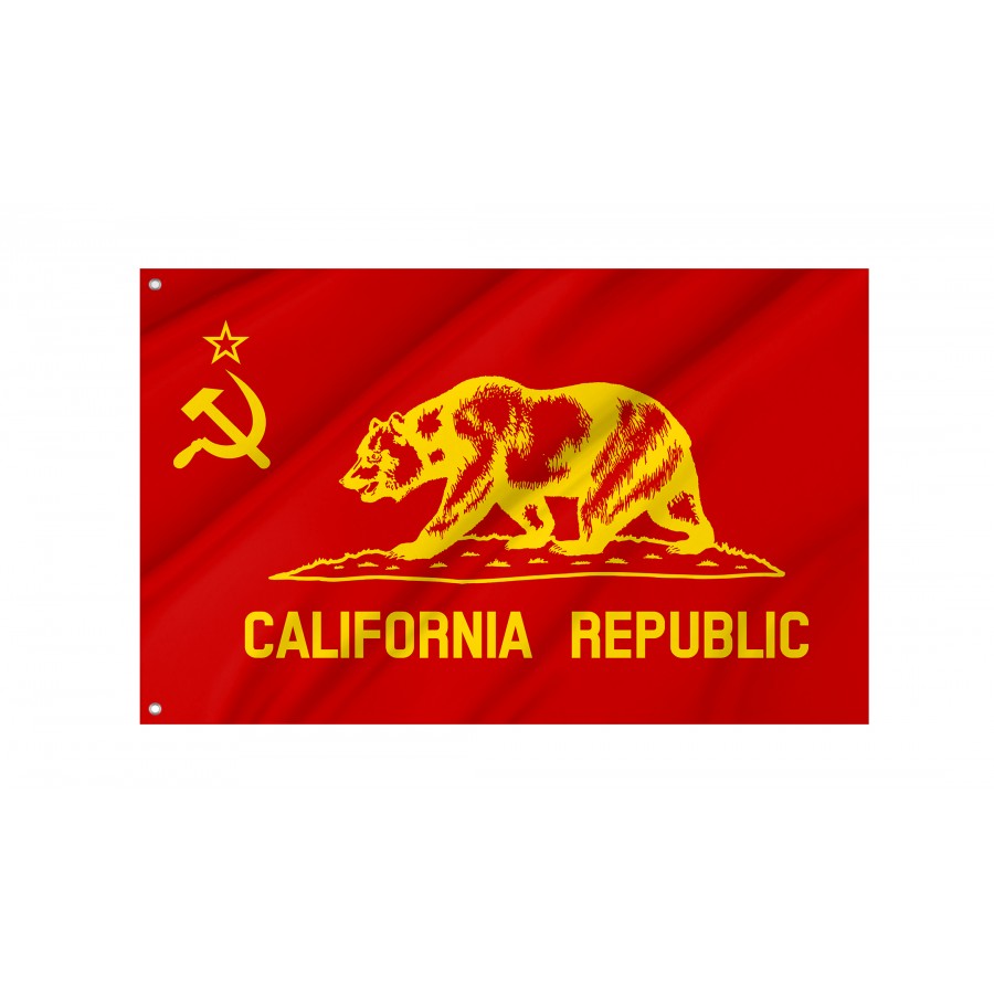 Flag Of Communist California Republic, Patriotic Flags, Unique Design Print, Flags For Indoor & Outdoor Use - High Quality United States for Indoor and Outdoor Use