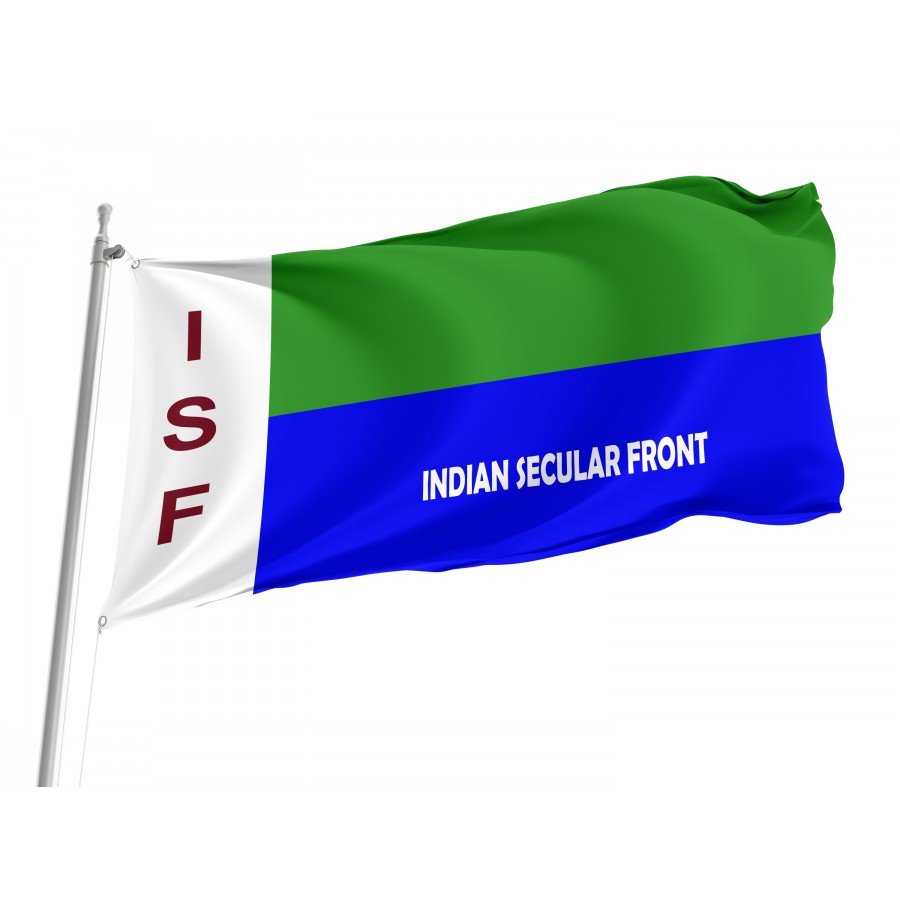 Flag of ISF, Indian Secular Front, Unique Design Print, Flags for Indoor & Outdoor Use