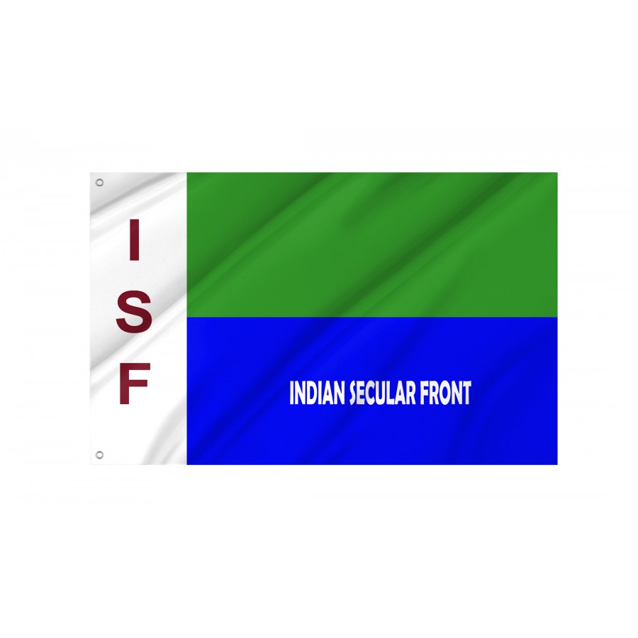 Flag of ISF, Indian Secular Front, Unique Design Print, Flags for Indoor & Outdoor Use