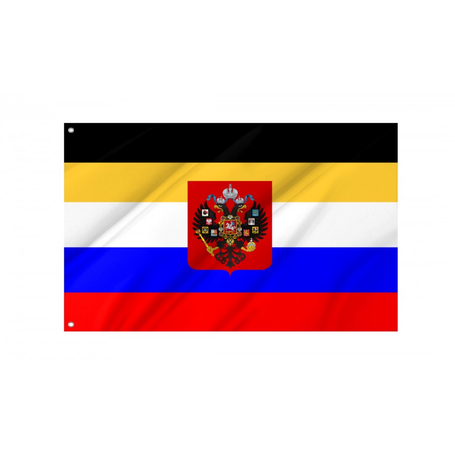 Flag Of Russia Combined Tricolor With Imperial Coat Of Arms, Patriotic Flags, Unique Design Print, Flags For Indoor & Outdoor Use - High Quality Russia for Indoor and Outdoor Use