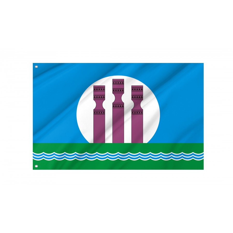 Flag Of Bayagantaysky, Patriotic Flags, Unique Design Print, Flags For Indoor & Outdoor Use - High Quality Russia for Indoor and Outdoor Use