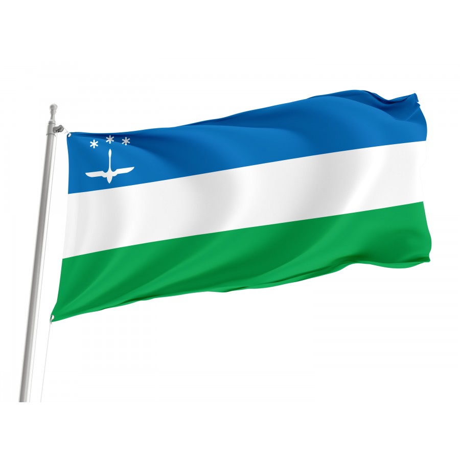 Flag Of Khanty-Mansiysk, Khanty-Mansyisky Ao, Russia, Unique Design Print, Flags For Indoor & Outdoor Use - High Quality Russia for Indoor and Outdoor Use
