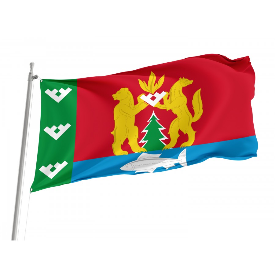 Flag Of Krasnoselkupsky Rayon, Unique Design Print, Flags For Indoor & Outdoor Use - High Quality Russia for Indoor and Outdoor Use