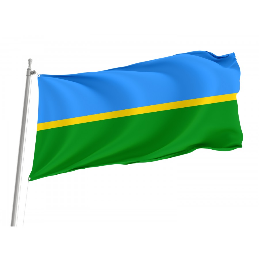 Flag Of Lyambirsky Rayon, Unique Design Print, Flags For Indoor & Outdoor Use - High Quality Russia for Indoor and Outdoor Use