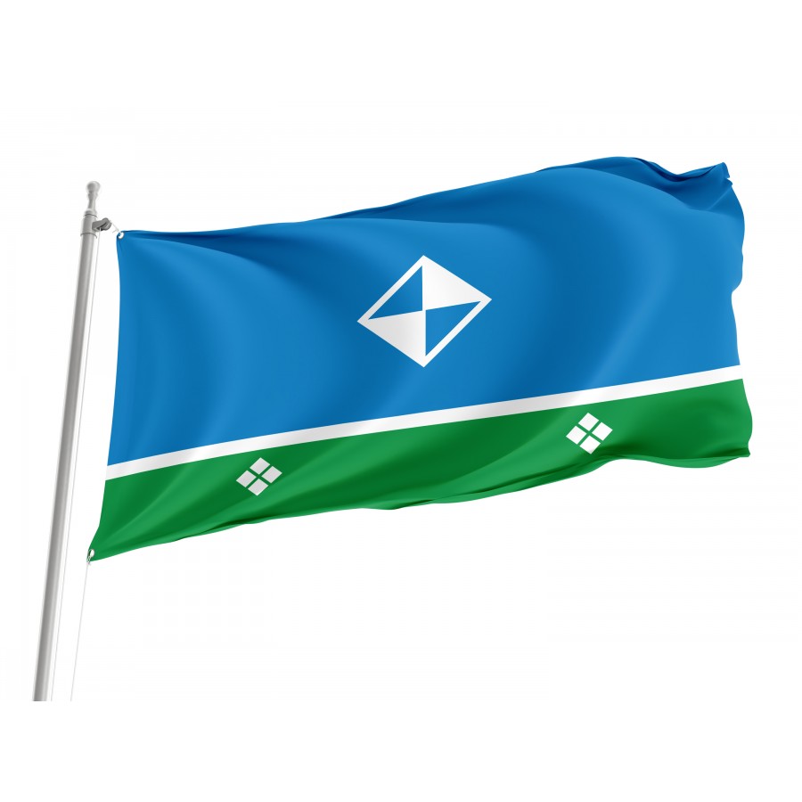 Flag Of Mirny, Unique Design Print, Flags For Indoor & Outdoor Use - High Quality Russia for Indoor and Outdoor Use