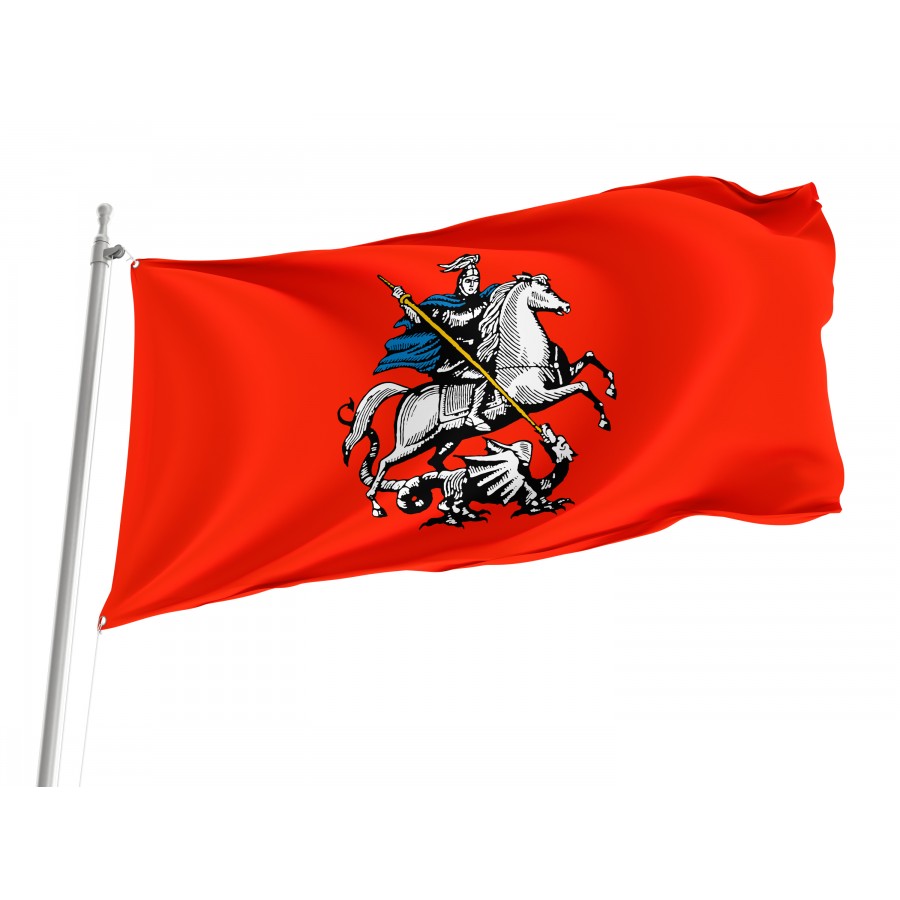Flag Of Moscow, Unique Design Print, Flags For Indoor & Outdoor Use - High Quality Russia for Indoor and Outdoor Use
