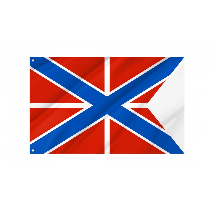 Flag Of Naval Jack Of Russia Forked, Patriotic Flags, Unique Design Print, Flags For Indoor & Outdoor Use - High Quality Russia for Indoor and Outdoor Use
