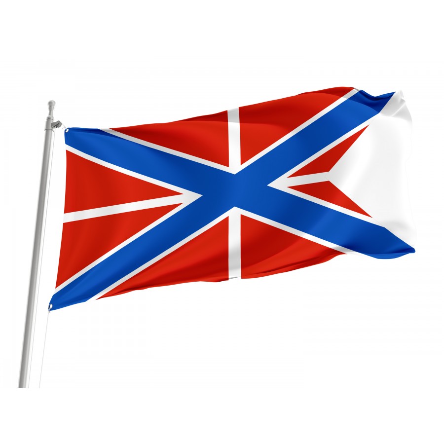Flag Of Naval Jack Of Russia Forked, Patriotic Flags, Unique Design Print, Flags For Indoor & Outdoor Use - High Quality Russia for Indoor and Outdoor Use