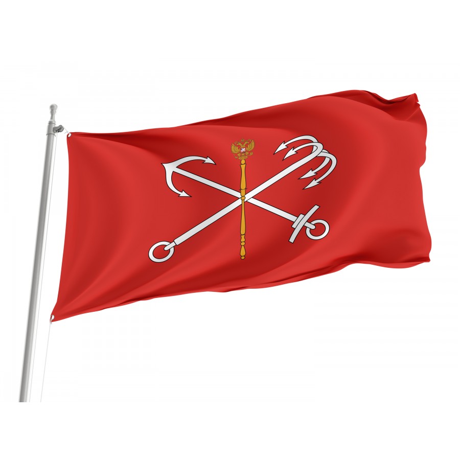 Flag Of St. Petersburg 1992-2003, Patriotic Flags, Unique Design Print, Flags For Indoor & Outdoor Use - High Quality Russia for Indoor and Outdoor Use