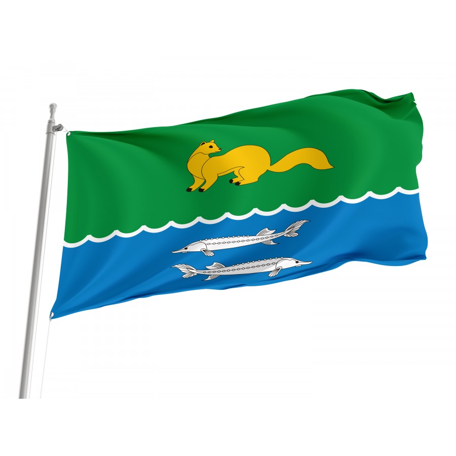 Flag Of Zhigansky Region, Patriotic Flags, Unique Design Print, Flags For Indoor & Outdoor Use - High Quality Russia for Indoor and Outdoor Use
