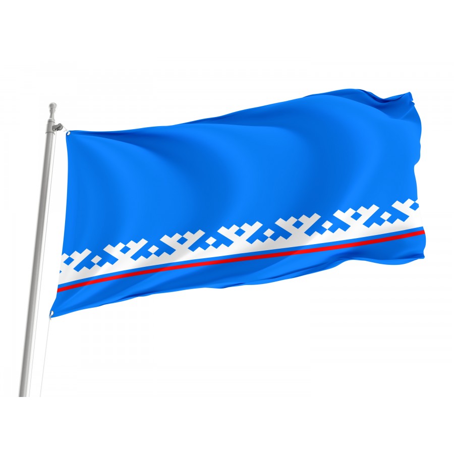 Flag Of Yamalo Nenets Autonomous District, Patriotic Flags, Unique Design Print - High Quality Russia for Indoor and Outdoor Use
