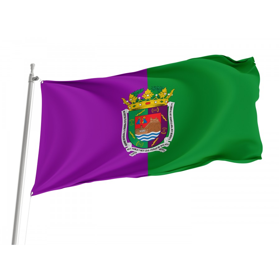 Flag Of Málaga, Andalusia, Spain, Patriotic Flags, Unique Design Print, Flags For Indoor & Outdoor Use - High Quality Andalusia for Indoor and Outdoor Use
