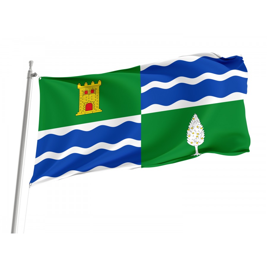 Flag Of Mequinenza, Zaragoza, Spain, Patriotic Flags, Unique Design Print, Flags For Indoor & Outdoor Use - High Quality Aragon for Indoor and Outdoor Use