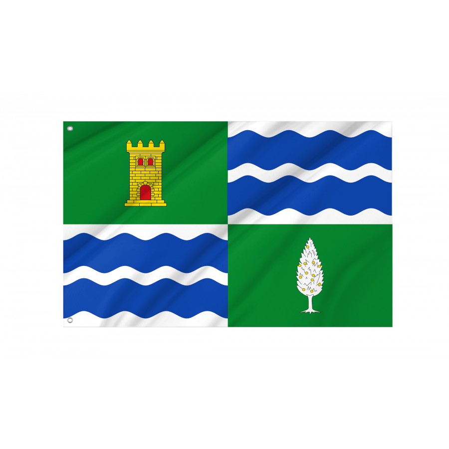 Flag Of Mequinenza, Zaragoza, Spain, Patriotic Flags, Unique Design Print, Flags For Indoor & Outdoor Use - High Quality Aragon for Indoor and Outdoor Use