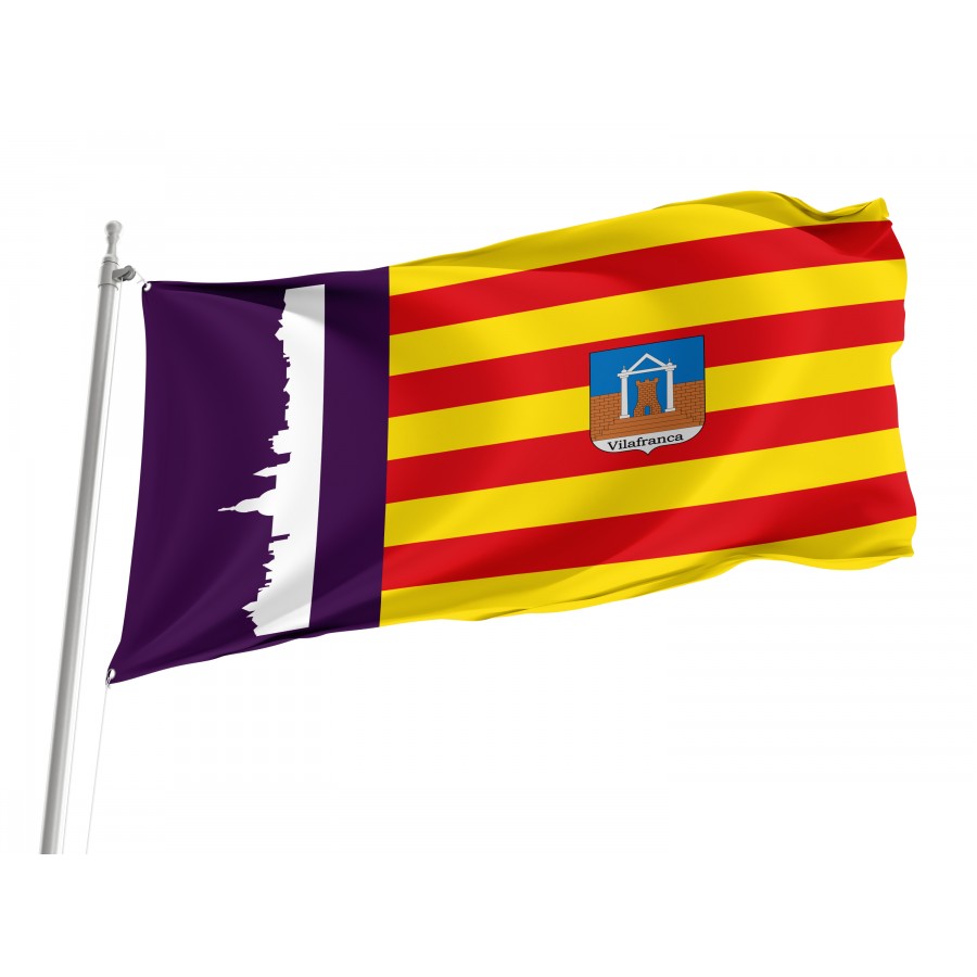 Flag Of Vilafranca De Bonany, Balearic Islands, Patriotic Flags, Unique Design Print, Flags For Indoor & Outdoor Use - High Quality Balearic Islands for Indoor and Outdoor Use
