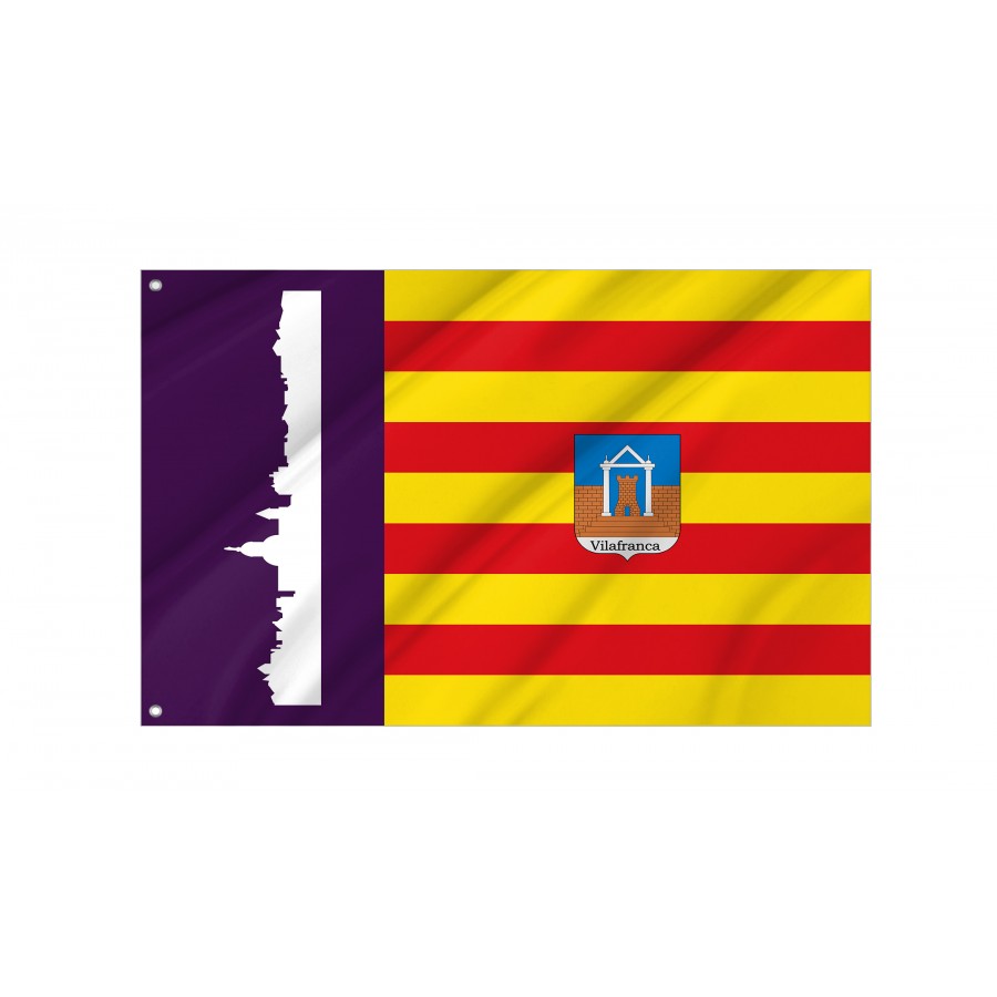 Flag Of Vilafranca De Bonany, Balearic Islands, Patriotic Flags, Unique Design Print, Flags For Indoor & Outdoor Use - High Quality Balearic Islands for Indoor and Outdoor Use