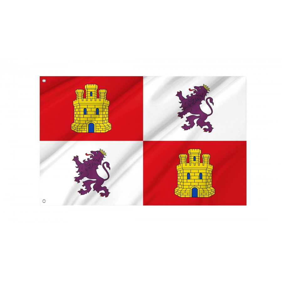Flag Of Castile And León, Patriotic Flags, Unique Design Print, Flags For Indoor & Outdoor Use - High Quality Castile and Leon for Indoor and Outdoor Use
